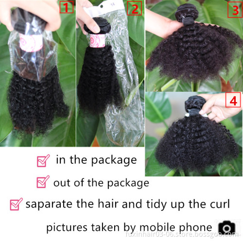cheap Latest mongolian afro kinky curly human hair weaving extensions for braiding popular in kenya